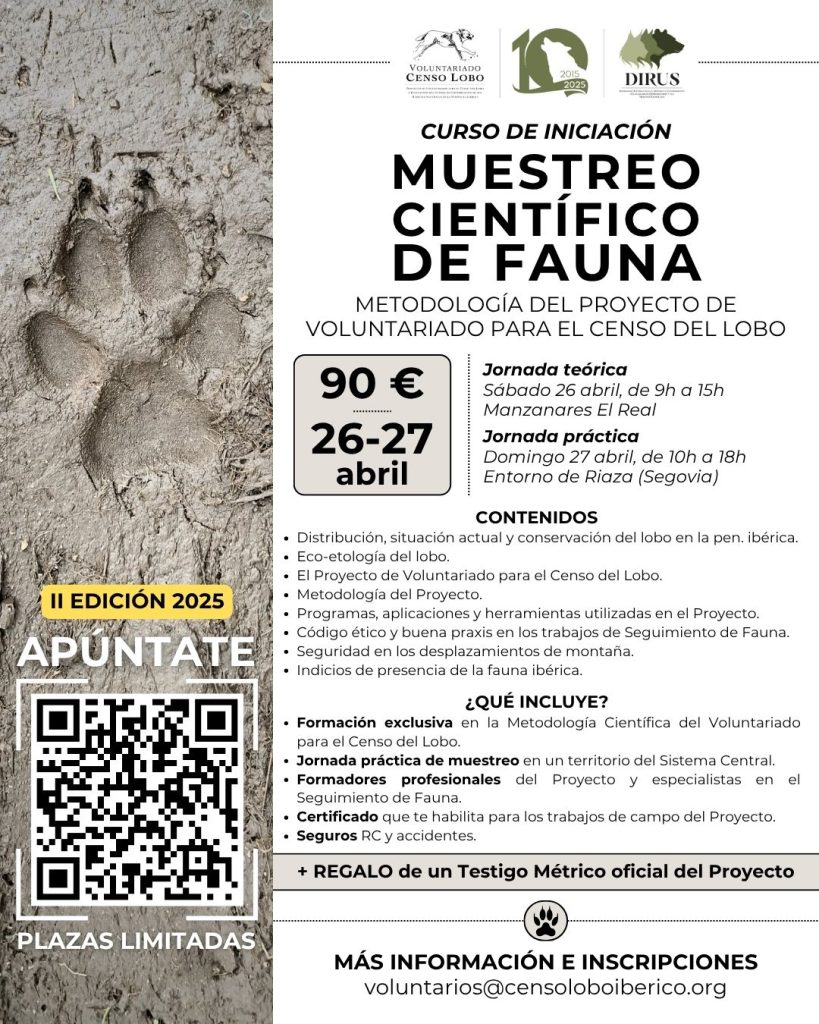 Curso Formativo - Madrid - Abril 2025 - Voluntariado Censo Lobo
